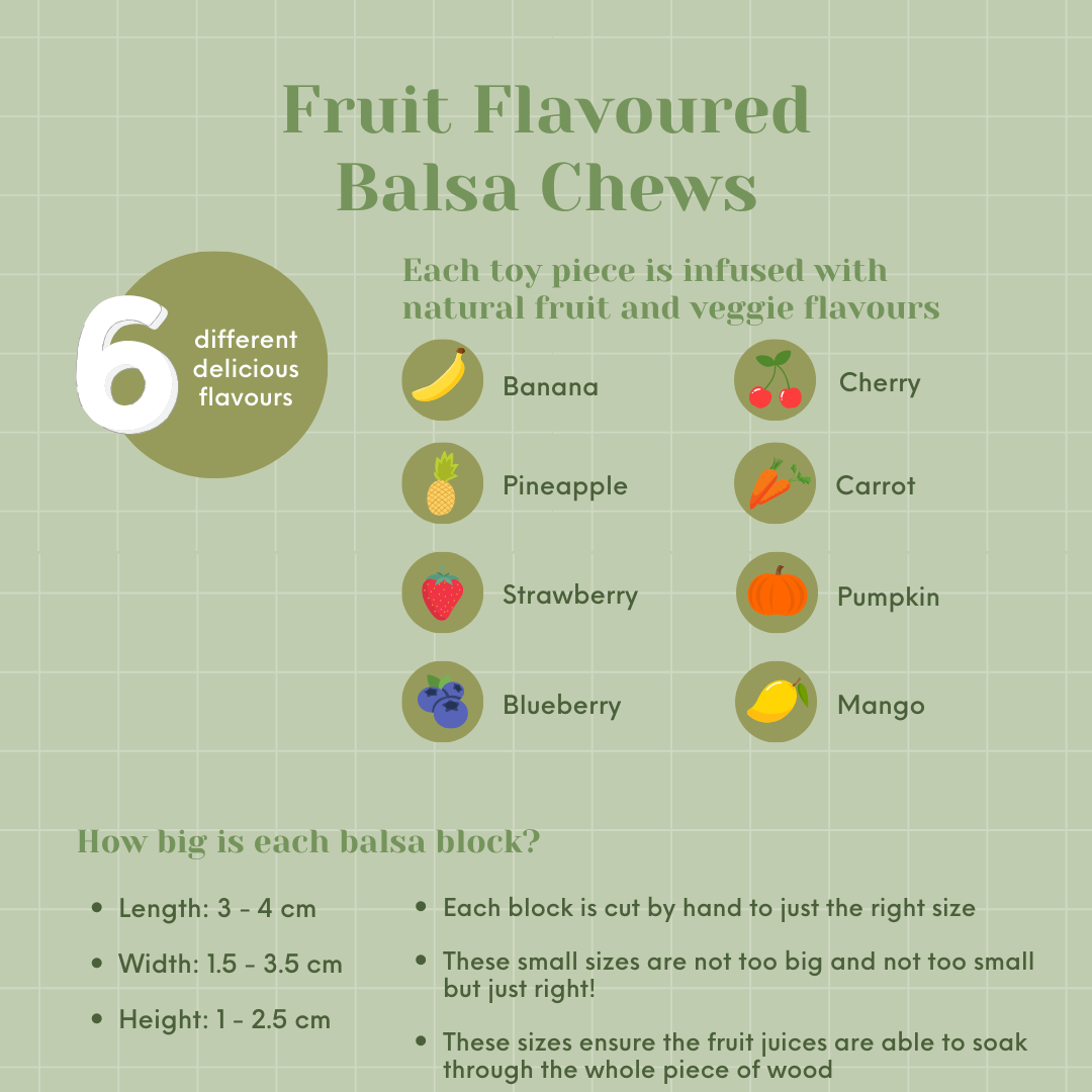 Bulk Fruit Flavoured Balsa Wood Chew