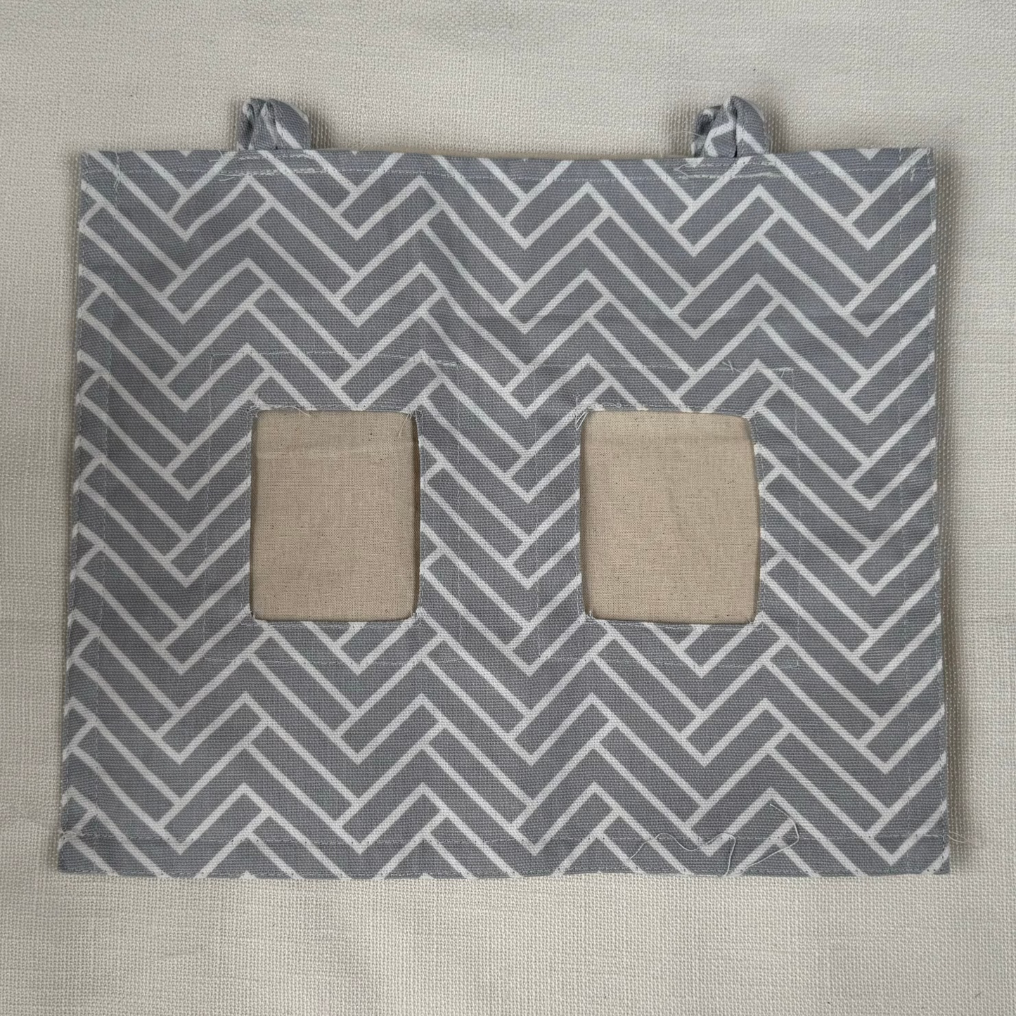 SMALL Bag-O-Hay *20% off automatically applied at checkout* - Grey chevron with cotton muslin backing