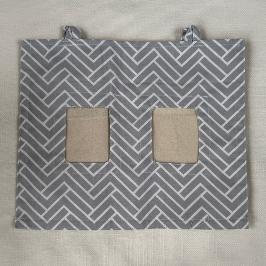 SMALL Bag-O-Hay *20% off automatically applied at checkout* - Grey chevron with cotton muslin backing