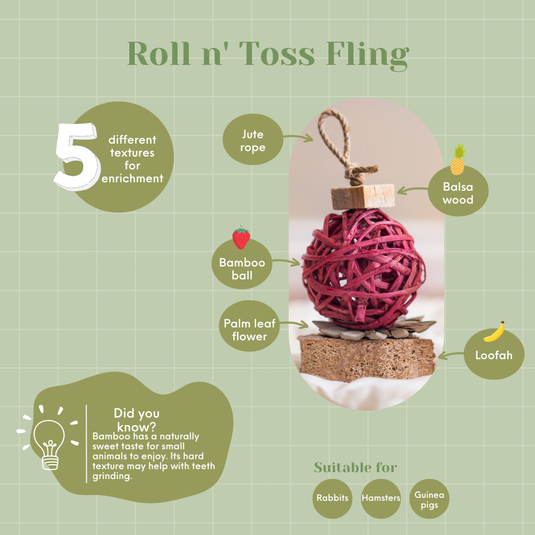 Roll N' Toss Fling Toy (DELAY - Will be shipped out in around 3 weeks for natural option)